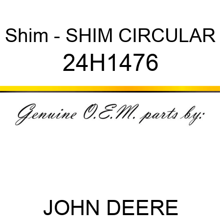 Shim - SHIM, CIRCULAR 24H1476