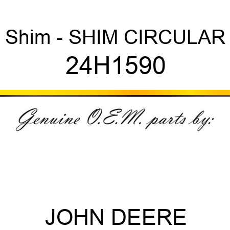 Shim - SHIM, CIRCULAR 24H1590