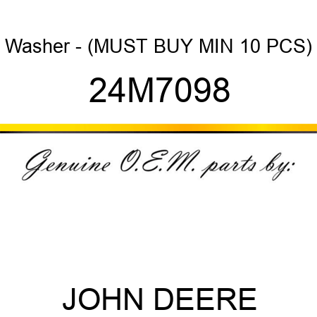 Washer - (MUST BUY MIN 10 PCS) 24M7098