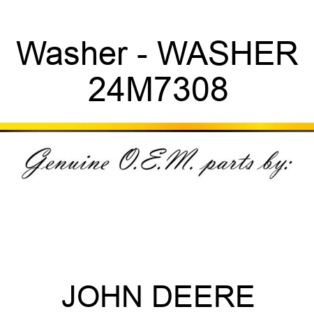 Washer - WASHER 24M7308