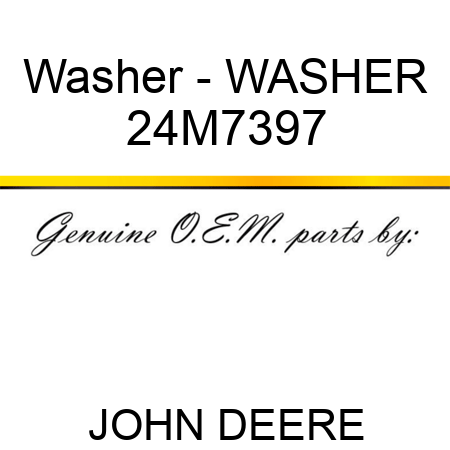 Washer - WASHER 24M7397