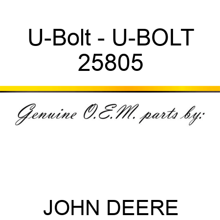 U-Bolt - U-BOLT 25805