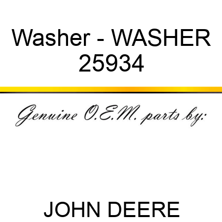 Washer - WASHER 25934