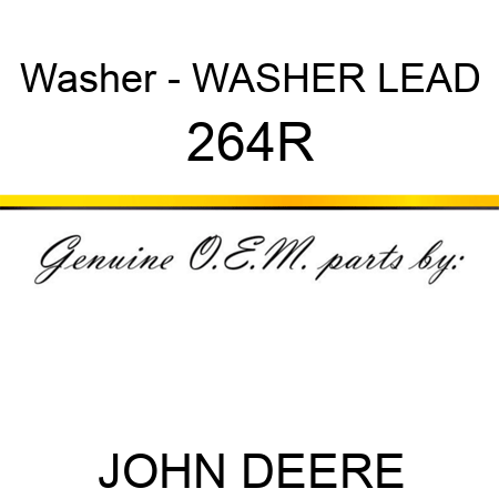 Washer - WASHER, LEAD 264R