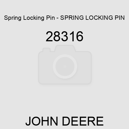 Spring Locking Pin - SPRING LOCKING PIN 28316