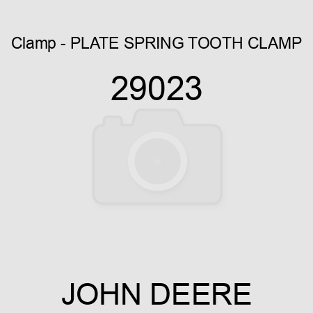 Clamp - PLATE SPRING TOOTH CLAMP 29023