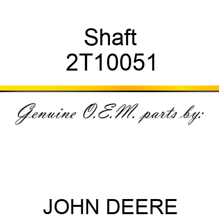 Shaft 2T10051
