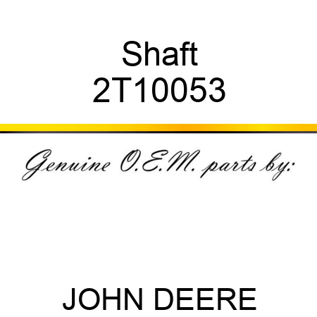 Shaft 2T10053