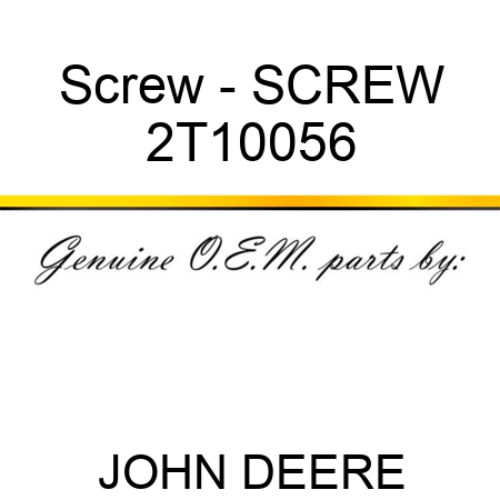 Screw - SCREW 2T10056