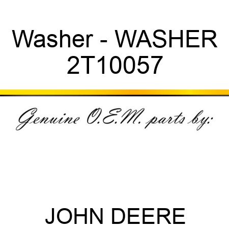 Washer - WASHER 2T10057