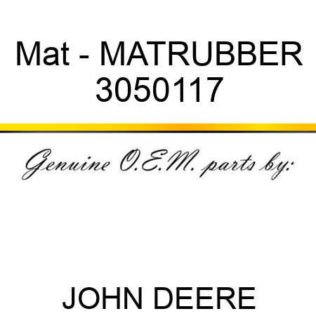 Mat - MAT,RUBBER 3050117
