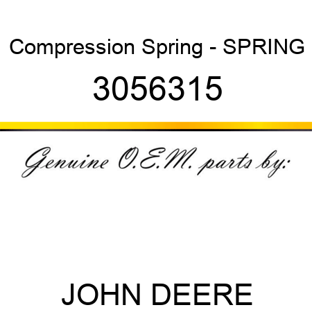 Compression Spring - SPRING 3056315