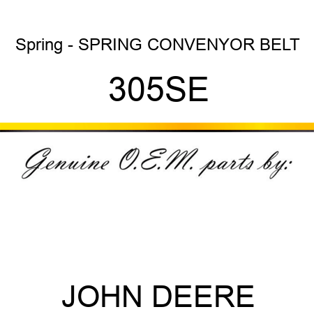 Spring - SPRING, CONVENYOR BELT 305SE