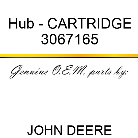 Hub - CARTRIDGE 3067165