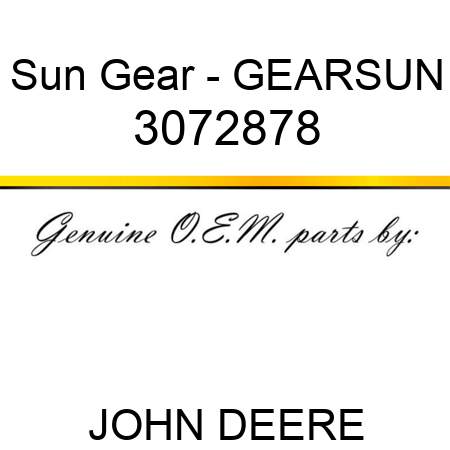 Sun Gear - GEAR,SUN 3072878