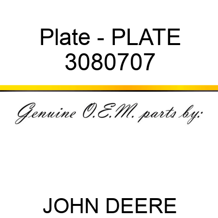 Plate - PLATE 3080707