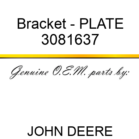 Bracket - PLATE 3081637