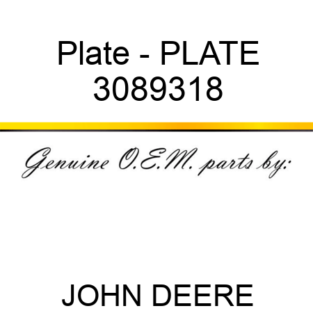Plate - PLATE 3089318