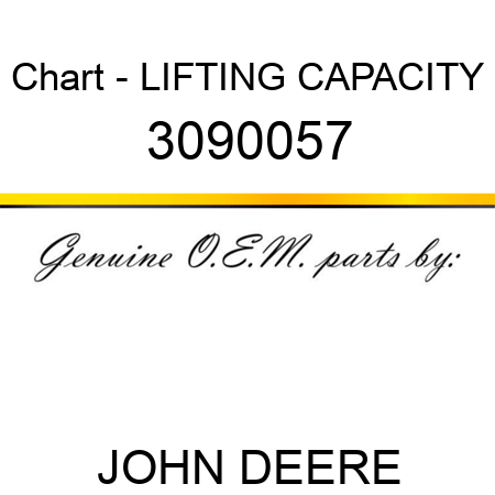 Chart - LIFTING CAPACITY 3090057