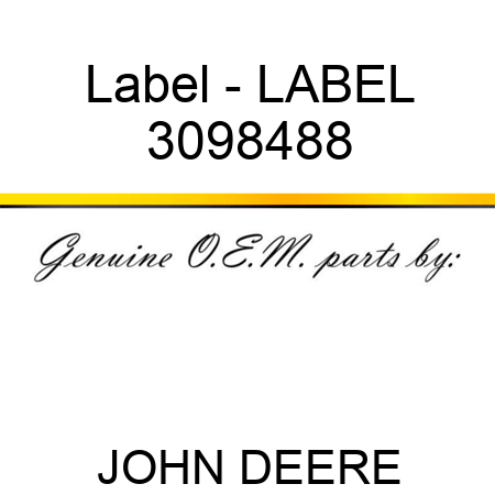 Label - LABEL 3098488