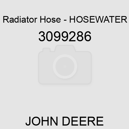 Radiator Hose - HOSEWATER 3099286