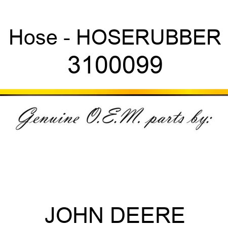 Hose - HOSERUBBER 3100099
