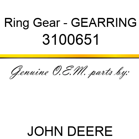Ring Gear - GEARRING 3100651