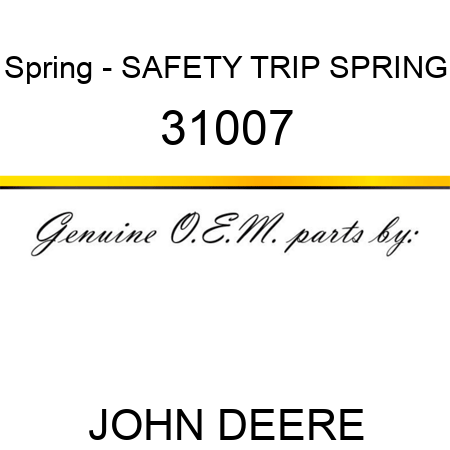Spring - SAFETY TRIP SPRING 31007