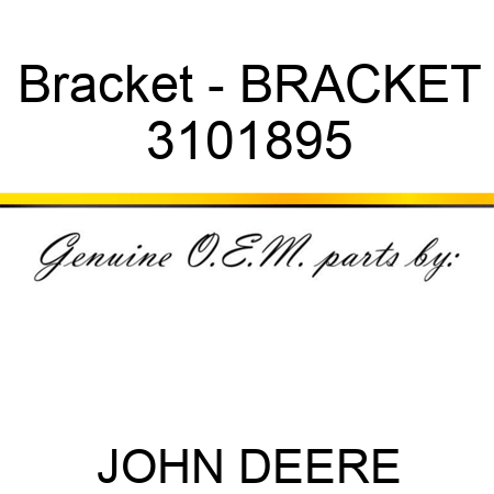 Bracket - BRACKET 3101895