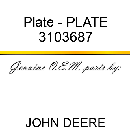 Plate - PLATE 3103687