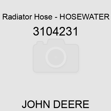 Radiator Hose - HOSEWATER 3104231