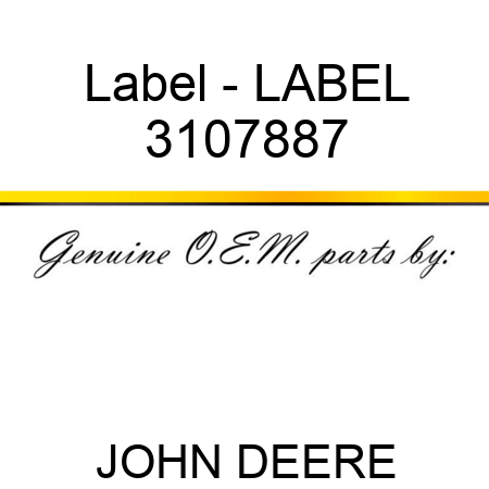 Label - LABEL 3107887