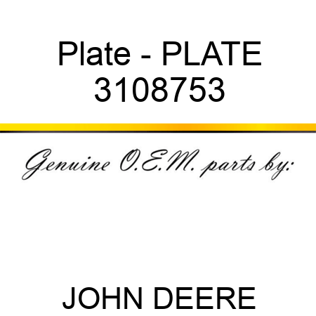 Plate - PLATE 3108753