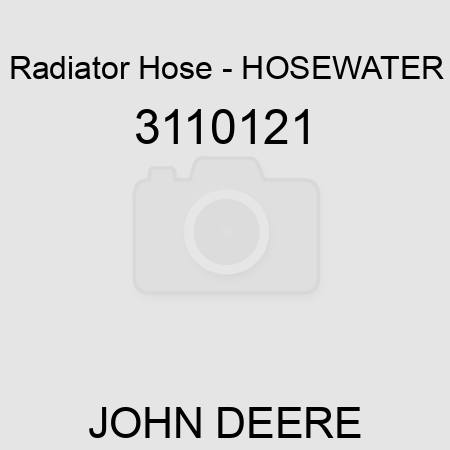 Radiator Hose - HOSEWATER 3110121