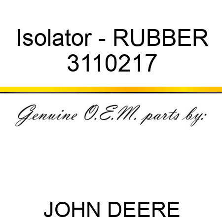 Isolator - RUBBER 3110217