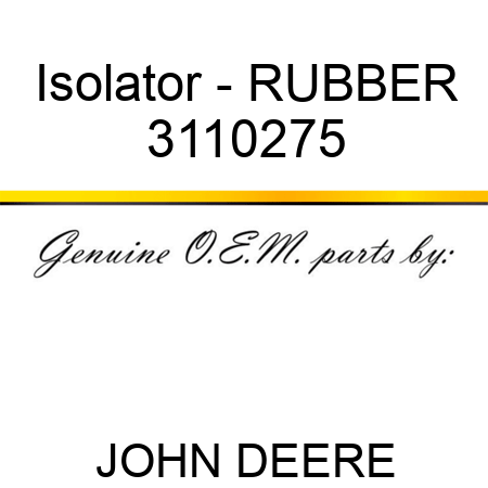 Isolator - RUBBER 3110275