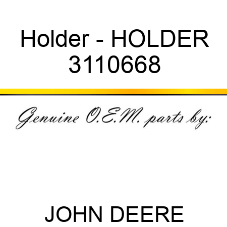 Holder - HOLDER 3110668