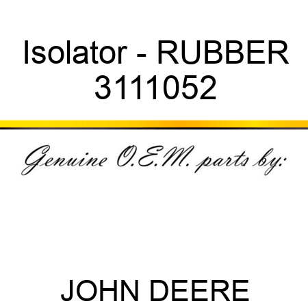 Isolator - RUBBER 3111052