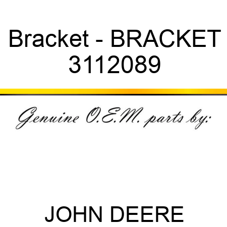 Bracket - BRACKET 3112089