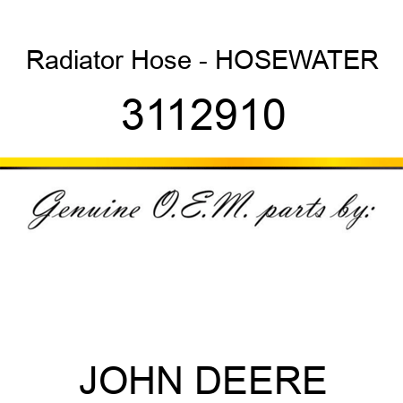 Radiator Hose - HOSEWATER 3112910