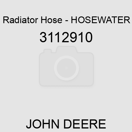 Radiator Hose - HOSEWATER 3112910