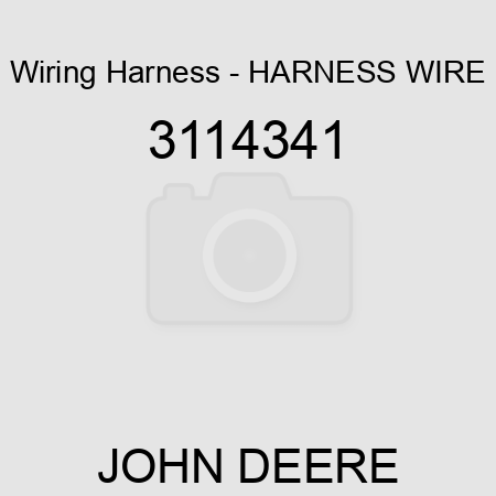 Wiring Harness - HARNESS, WIRE 3114341