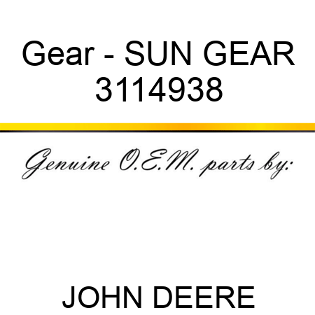 Gear - SUN GEAR 3114938