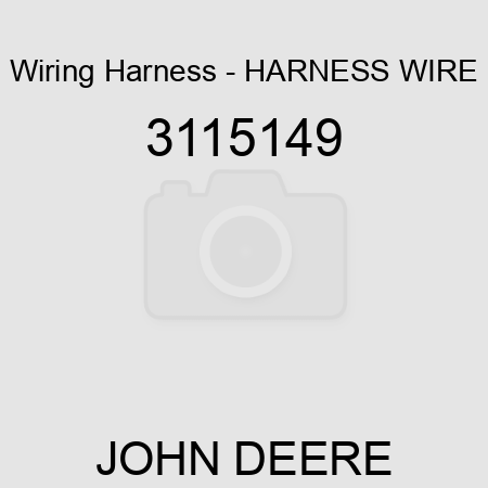 Wiring Harness - HARNESS, WIRE 3115149