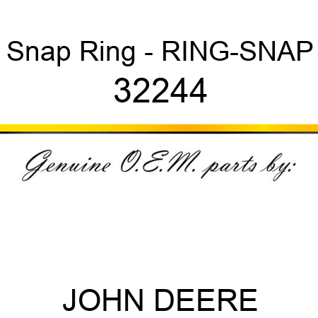 Snap Ring - RING-SNAP 32244