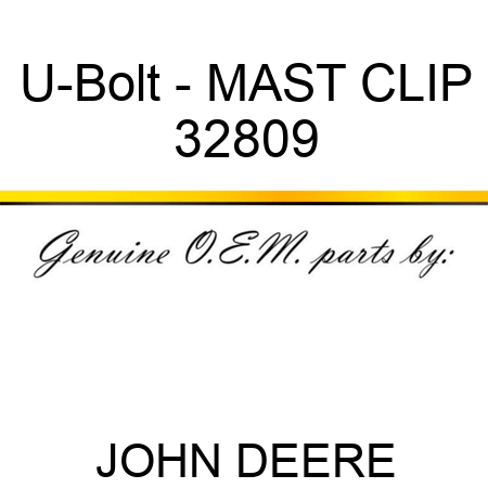 U-Bolt - MAST CLIP 32809