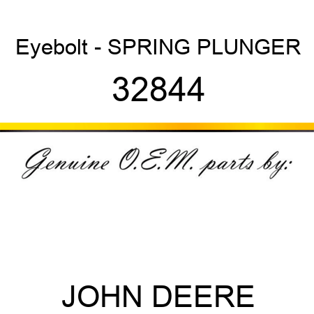 Eyebolt - SPRING PLUNGER 32844