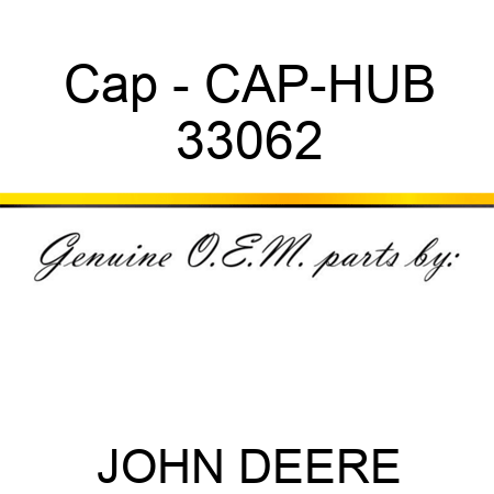 Cap - CAP-HUB 33062