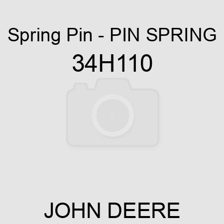 Spring Pin - PIN, SPRING 34H110