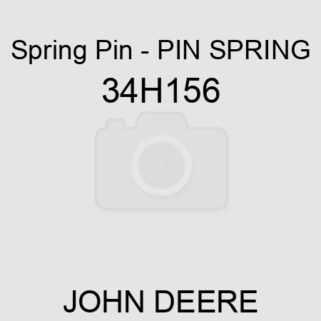 Spring Pin - PIN, SPRING 34H156